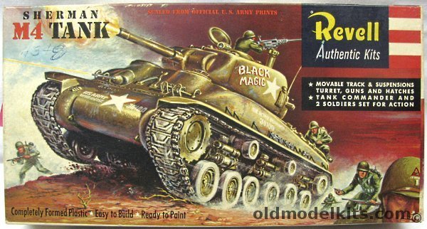 Revell 1/40 Sherman M4 'Black Magic' Tank (M-4), H522-149 plastic model kit